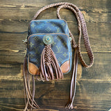 The Parrot - Monogram Crossbody Bag in Tan