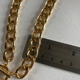 LV Star Charm on Gold-Plated Curb Chain