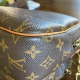 The Chat Crossbody Bag in Brown & Black Monogram