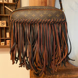 The Chat Crossbody Bag in Brown & Black Monogram