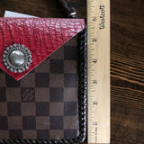 The Hawk - Red Vintage Clutch/Wristlet/Crossbody Bag