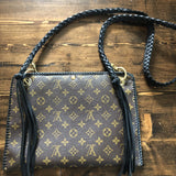 The XL Nuthatch - Vintage Monogram in Black Crossbody