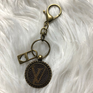 Monogram Keychain/Purse Charm with Heart Lock