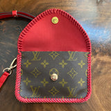 The Mini Falcon - Vintage Damier/Monogram Mix Crossbody in Red