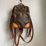 The Parrot Backpack - Monogram in Tan Fringe