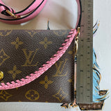 The Junco - Vintage Monogram in Pink Crossbody Bag