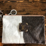 The Mockingbird - Hair on Hide Wristlet Bag with Silver Hardware