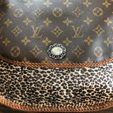 The Peacock Messenger - Blingy Leopard Hair-on-Hide and Monogram