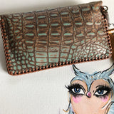 The Wren - Bronze Vernis Vintage Wristlet/Clutch Bag