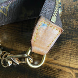 The Junco - Vintage Monogram in Gold Wristlet