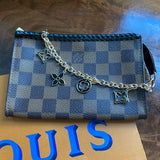 The Junco Wristlet - Vintage Damier Ebene in Black