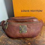 Cognac Leather Sling Bag/Fanny Pack/Bumbag - Monogram LV