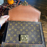 The Kingfisher - Vintage Monogram in Whiskey Crossbody