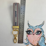 Gucci Text Wristlet Keychain