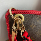 The Swan Crossbody - Vintage Monogram in Red