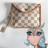 The Baby Falcon - Damier Azur Card Holder/Wristlet