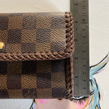 The Junco Tri-fold Short Wallet - Vintage Damier in Brown