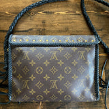 The Swan Messenger - Vintage Monogram in Black Crossbody