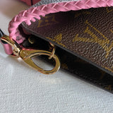 The Junco - Vintage Monogram in Pink Crossbody Bag