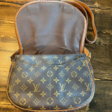 The Downy - Vintage Monogram Caramel Crossbody