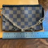 The Junco Wristlet - Vintage Damier Ebene in Black