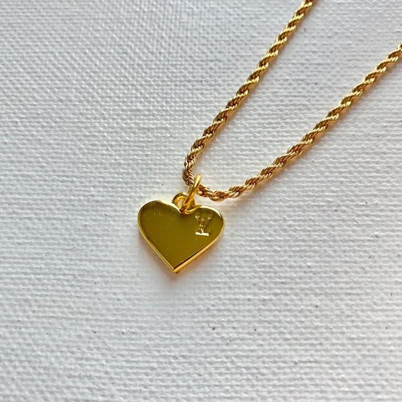 I Heart LV Necklace - GF Rope Chain