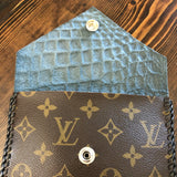 The Hawk - Black Vintage Clutch/Wristlet/Crossbody Bag