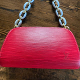 The Kinglet - Vintage Epi in Red Wristlet Bag