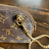 The Junco Crossbody Bag - Vintage Monogram with Heart in Gold