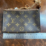 The Junco - Vintage Monogram Wristlet in Rose Gold