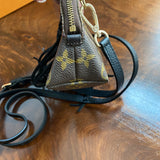 The Junco Crossbody Bag - Vintage Monogram with black fringe