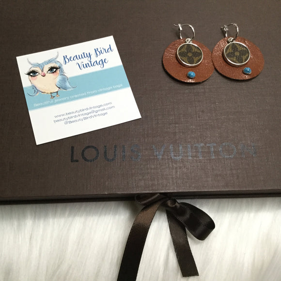 Earrings – Tagged Upcycled Louis Vuitton – The Boujee Gypsy