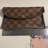 The Junco Wallet on Chain - Vintage Damier in Brown