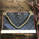 The XL Nuthatch - Vintage Monogram in Caramel Crossbody