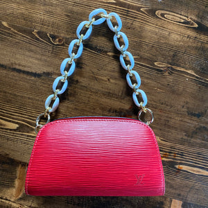 The Kinglet - Vintage Epi in Red Wristlet Bag