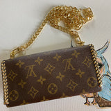 The Junco Wallet Crossbody - Vintage Monogram in Gold