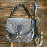 The Swift - Vintage Monogram Black Crossbody (2 straps!)