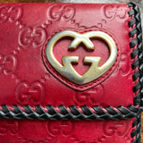 The Junco Wallet - Vintage GG in Heart Red