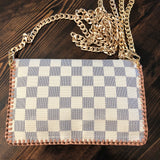 The Wren - Damier and Cream Vintage Wristlet/Crossbody/Clutch