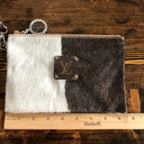 The Mockingbird - Hair on Hide Wristlet Bag with Silver Hardware