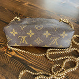 The Junco Crossbody Bag - Vintage Monogram with Heart in Gold