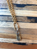 Zip It! Upcycled Zipper on Gold Carabiner Necklace