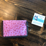 Pink Flower Vintage Card Holder/Key Chain