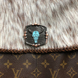 The Peacock Messenger - Western Flair Hair-on-Hide with Monogram