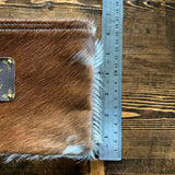 The Mockingbird - Hair on Hide Wristlet Bag with Bronze