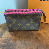 The Junco - Vintage Monogram Pouch in Hot Pink