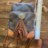 The Parrot - Monogram Crossbody Bag in Tan