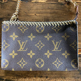 The Junco - Vintage Monogram in Gold Wristlet