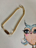 Gucci Tag Choker Necklace - Gold-Filled Mixed Chain with Toggle Clasp