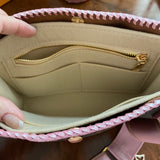 The Swan Crossbody - Vintage Monogram in Blush Pink